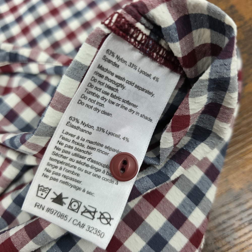 Outdoor Research Men‎ Shirt Large Wanderer Short Sleeve Check Nylon Blend Button - Picture 5 of 8